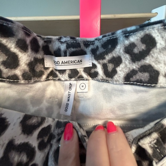 Good American leopard Print cropped Pants NWT size 20 - Picture 2 of 5